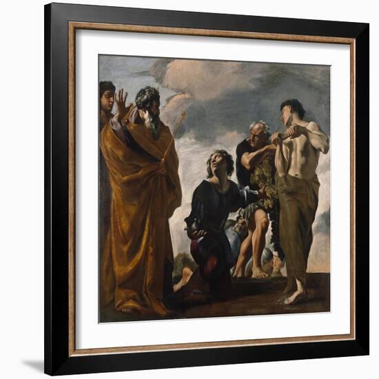 Moses and the Messengers from Canaan, 1621-24-Giovanni Lanfranco-Framed Giclee Print