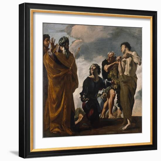 Moses and the Messengers from Canaan, 1621-24-Giovanni Lanfranco-Framed Giclee Print