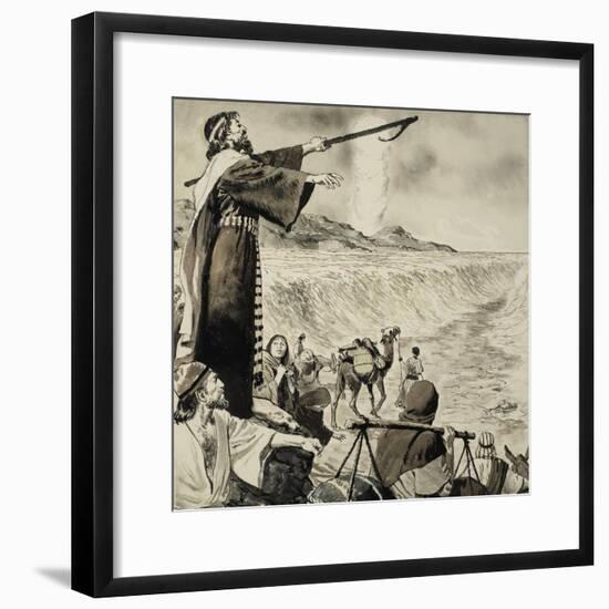 Moses and the Red Sea-Clive Uptton-Framed Giclee Print