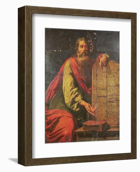 Moses and the Tablets of the Law-Laurent de La Hyre-Framed Giclee Print