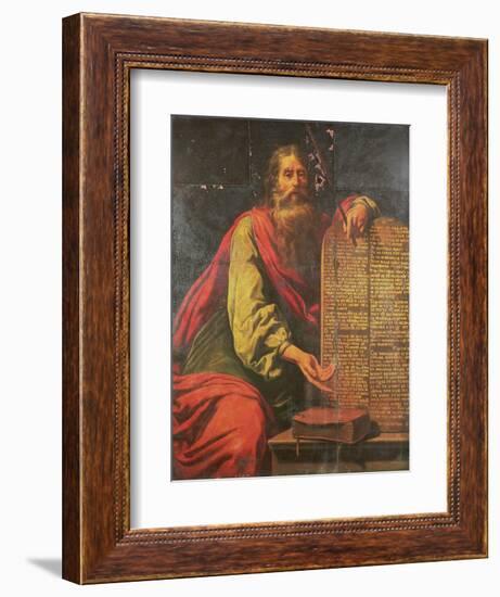 Moses and the Tablets of the Law-Laurent de La Hyre-Framed Giclee Print