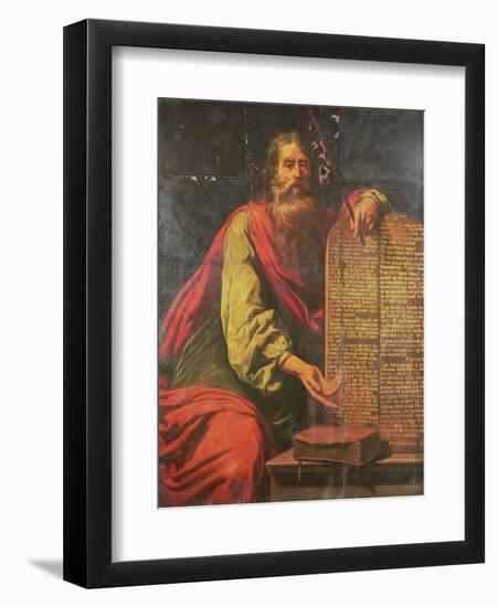 Moses and the Tablets of the Law-Laurent de La Hyre-Framed Giclee Print