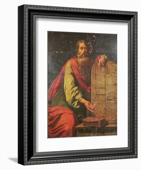 Moses and the Tablets of the Law-Laurent de La Hyre-Framed Giclee Print