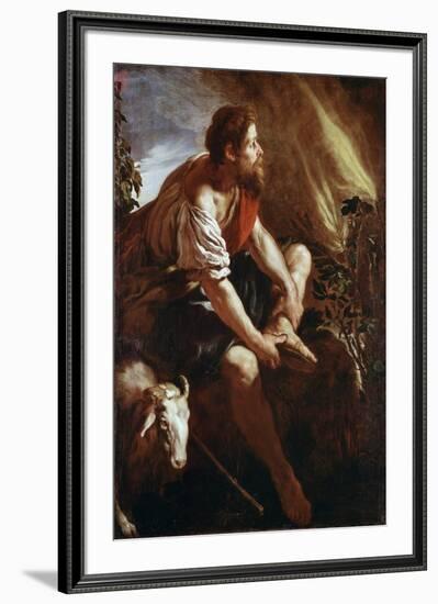 Moses before a Burning Bush-Domenico Fetti or Feti-Framed Giclee Print