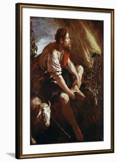 Moses before a Burning Bush-Domenico Fetti or Feti-Framed Giclee Print