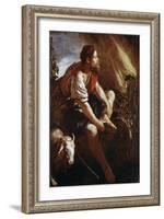 Moses before a Burning Bush-Domenico Fetti or Feti-Framed Giclee Print