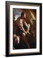 Moses before a Burning Bush-Domenico Fetti or Feti-Framed Giclee Print