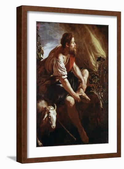 Moses before a Burning Bush-Domenico Fetti or Feti-Framed Giclee Print