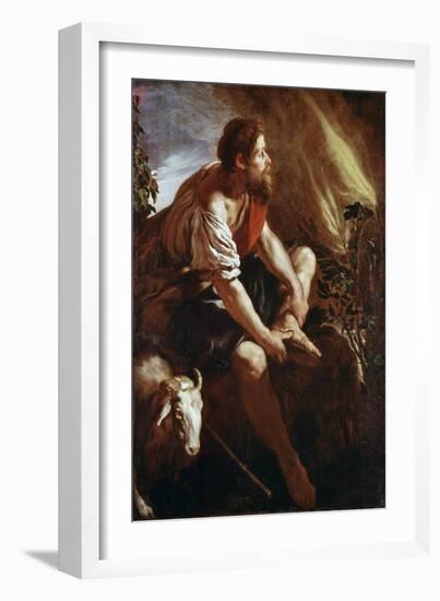 Moses before a Burning Bush-Domenico Fetti or Feti-Framed Giclee Print
