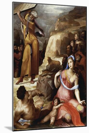 Moses Breaking Tablets of Law-null-Mounted Giclee Print