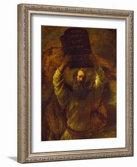 Moses Breaking the Tablets of the Law, 1659-Rembrandt van Rijn-Framed Giclee Print