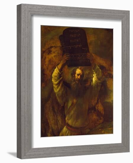 Moses Breaking the Tablets of the Law, 1659-Rembrandt van Rijn-Framed Giclee Print