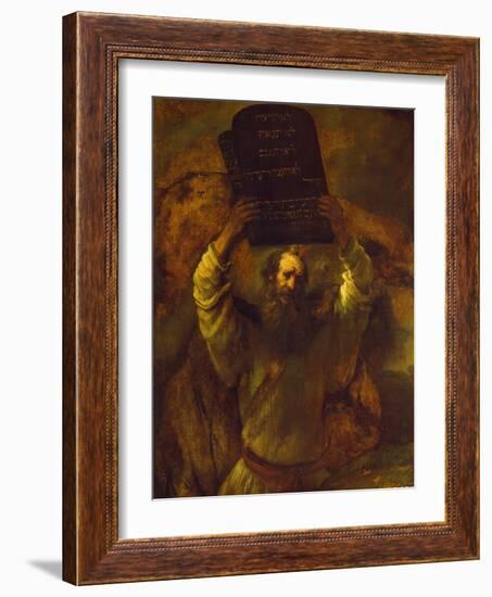 Moses Breaking the Tablets of the Law, 1659-Rembrandt van Rijn-Framed Giclee Print