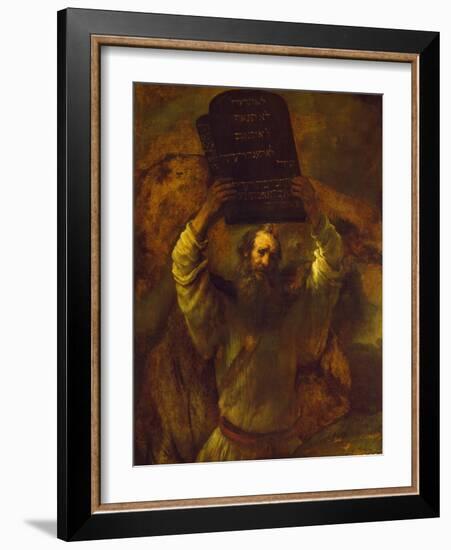 Moses Breaking the Tablets of the Law, 1659-Rembrandt van Rijn-Framed Giclee Print