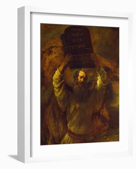 Moses Breaking the Tablets of the Law, 1659-Rembrandt van Rijn-Framed Giclee Print