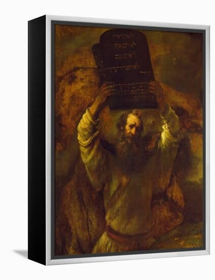 Moses Breaking the Tablets of the Law, 1659-Rembrandt van Rijn-Framed Premier Image Canvas