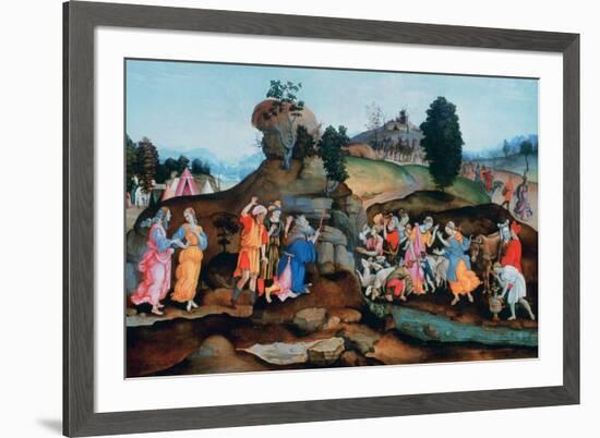 Moses Brings Forth Water Out of the Rock, C1500-Filippino Lippi-Framed Giclee Print