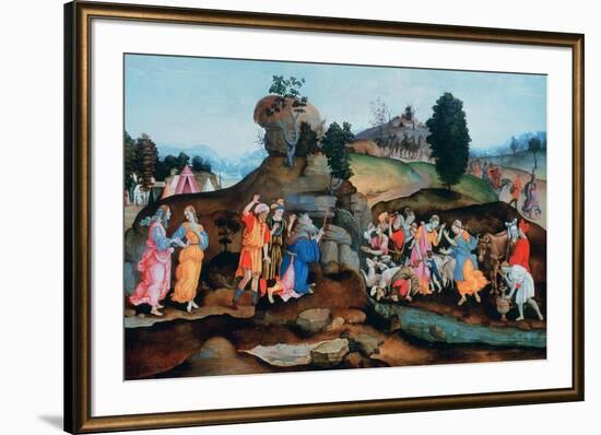 Moses Brings Forth Water Out of the Rock, C1500-Filippino Lippi-Framed Giclee Print