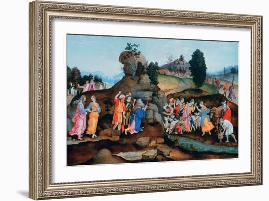 Moses Brings Forth Water Out of the Rock, C1500-Filippino Lippi-Framed Giclee Print