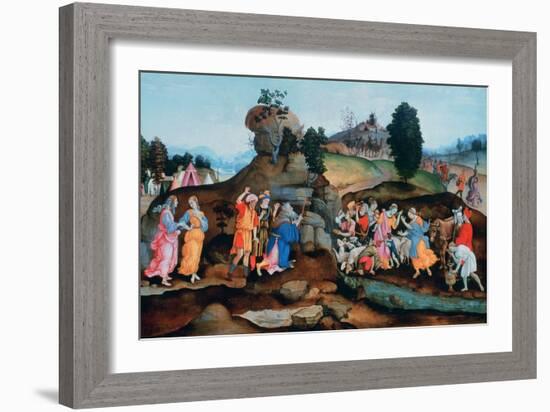 Moses Brings Forth Water Out of the Rock, C1500-Filippino Lippi-Framed Giclee Print