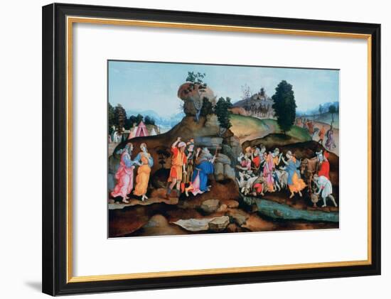 Moses Brings Forth Water Out of the Rock, C1500-Filippino Lippi-Framed Giclee Print