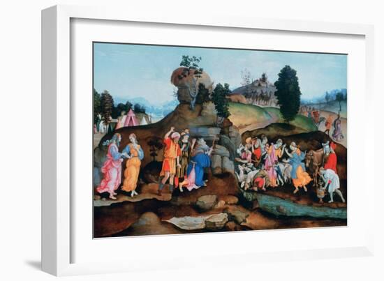 Moses Brings Forth Water Out of the Rock, C1500-Filippino Lippi-Framed Giclee Print