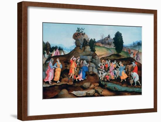 Moses Brings Forth Water Out of the Rock, C1500-Filippino Lippi-Framed Giclee Print