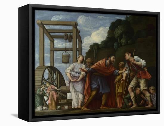 Moses Defending the Daughters of Jethro, 1610-Carlo Saraceni-Framed Premier Image Canvas