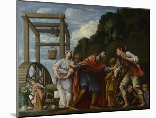 Moses Defending the Daughters of Jethro, 1610-Carlo Saraceni-Mounted Giclee Print