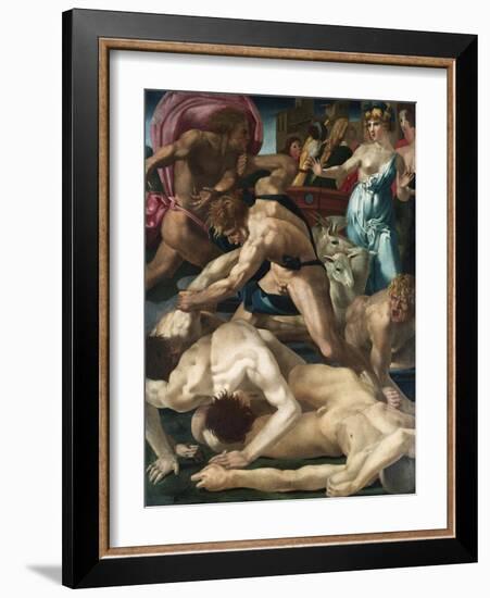 Moses Defends the Daughters of Jethro-Rosso Fiorentino-Framed Giclee Print