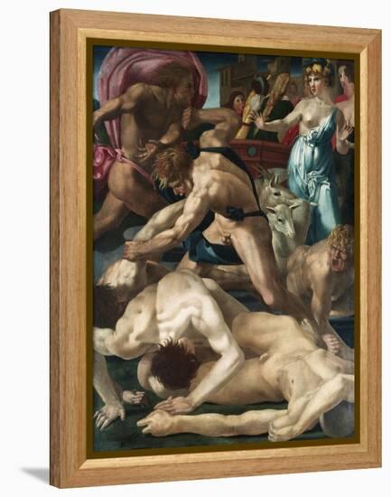 Moses Defends the Daughters of Jethro-Rosso Fiorentino-Framed Premier Image Canvas