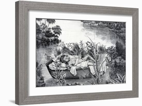 Moses Hidden In Basket-Science Source-Framed Giclee Print