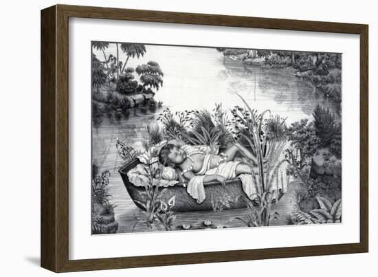 Moses Hidden In Basket-Science Source-Framed Giclee Print