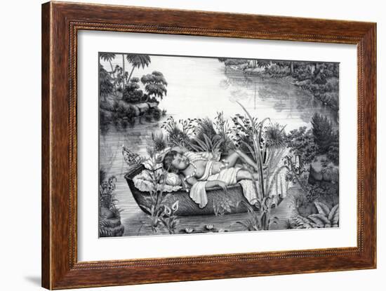 Moses Hidden In Basket-Science Source-Framed Giclee Print