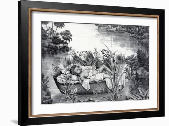 Moses Hidden In Basket-Science Source-Framed Giclee Print