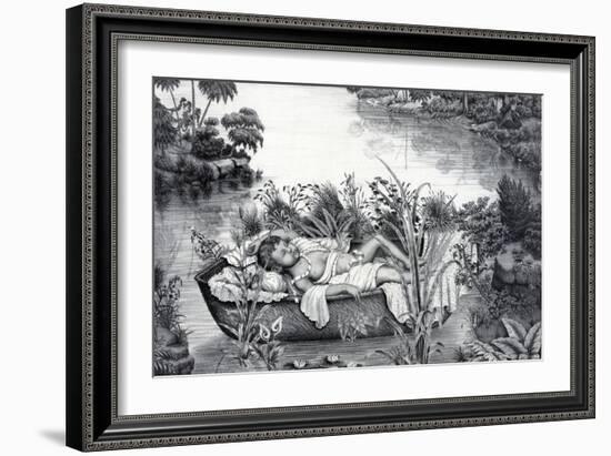 Moses Hidden In Basket-Science Source-Framed Giclee Print