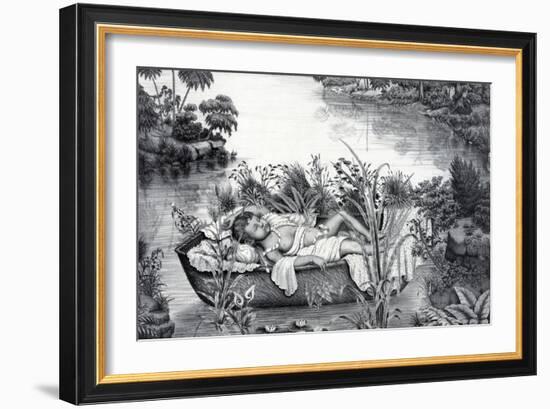 Moses Hidden In Basket-Science Source-Framed Giclee Print