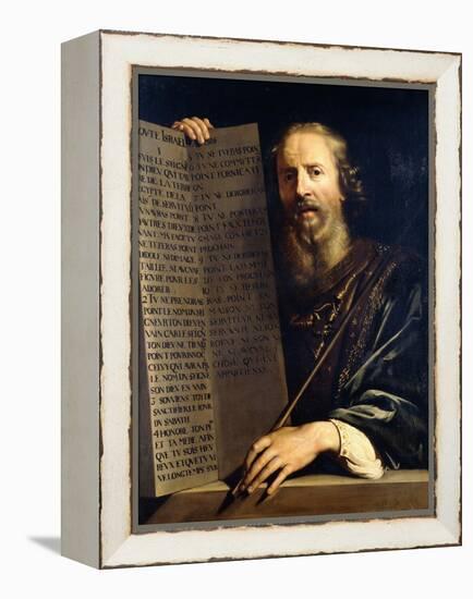 Moses Holding the Ten Commandments-Philippe De Champaigne-Framed Premier Image Canvas