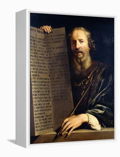 Moses Holding the Ten Commandments-Philippe De Champaigne-Framed Premier Image Canvas