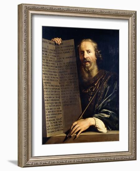 Moses Holding the Ten Commandments-Philippe De Champaigne-Framed Giclee Print