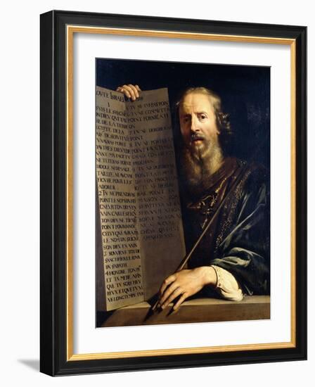 Moses Holding the Ten Commandments-Philippe De Champaigne-Framed Giclee Print