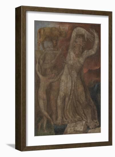 Moses Indignant at the Golden Calf-William Blake-Framed Giclee Print