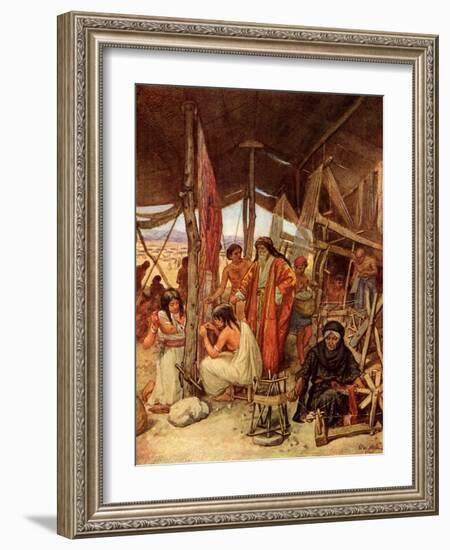 Moses inspecting the Tabernacle - Bible-William Brassey Hole-Framed Giclee Print