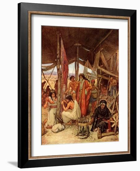 Moses inspecting the Tabernacle - Bible-William Brassey Hole-Framed Giclee Print