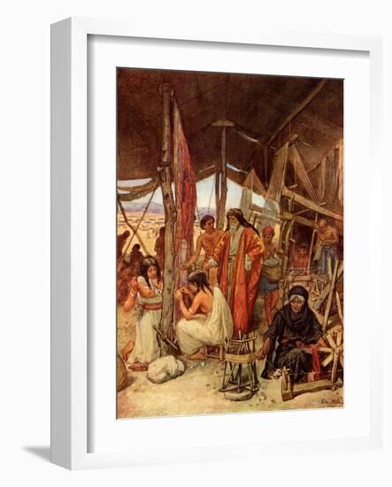 Moses inspecting the Tabernacle - Bible-William Brassey Hole-Framed Giclee Print