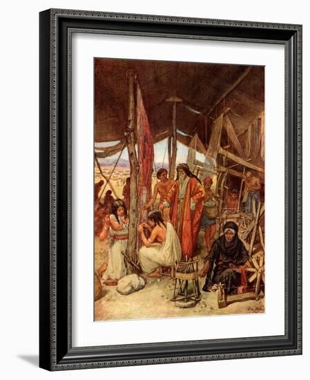 Moses inspecting the Tabernacle - Bible-William Brassey Hole-Framed Giclee Print