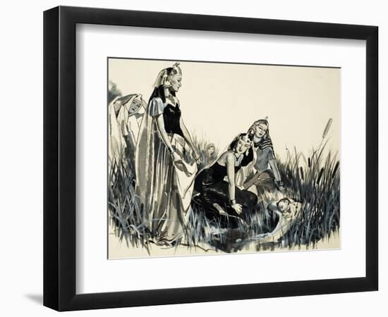 Moses Is Found Among the Bullrushes-McConnell-Framed Giclee Print