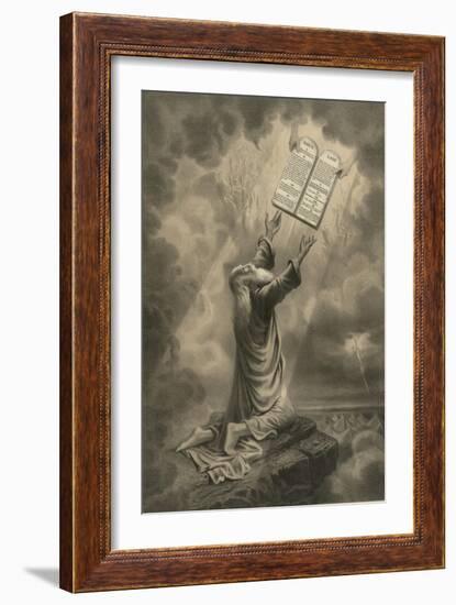 Moses Receiving the Ten Commandments-Science Source-Framed Giclee Print