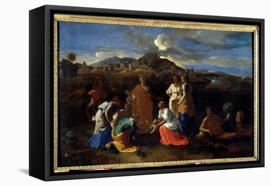 Moses Saved from the Water, 1647. (Oil on Canvas)-Nicolas Poussin-Framed Premier Image Canvas