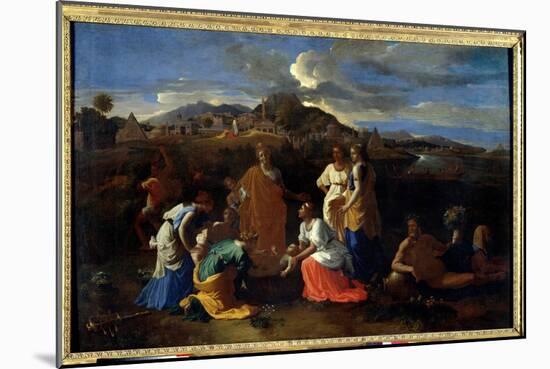 Moses Saved from the Water, 1647. (Oil on Canvas)-Nicolas Poussin-Mounted Giclee Print